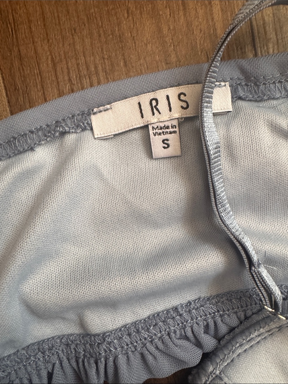 Iris Basic Light Blue Ruched Ruffle Two-Piece Skirt Set - Picture 2 of 11
